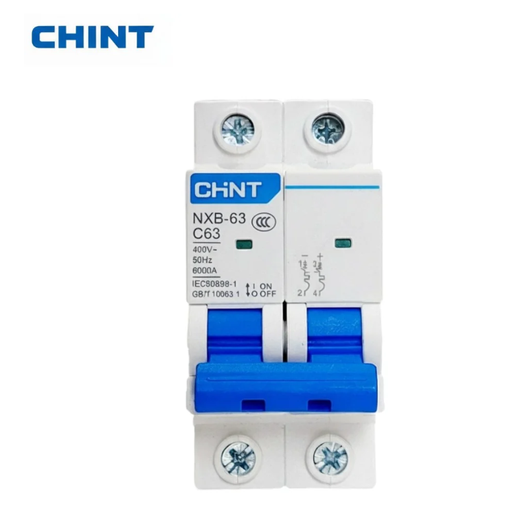 CHINT NXB-63 2P AC 400V 63A Miniature Circuit Breaker (MCB)