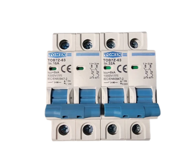 Tomzn 2P DC 1000V Solar Mini Circuit Breaker 16A, 20A, 32A, 63A