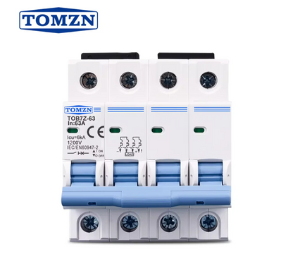 Tomzn TOB7Z-63 4P DC 1200V MCB Circuit Breaker