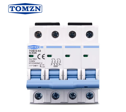 Tomzn TOB7Z-63 4P DC 1200V MCB Circuit Breaker
