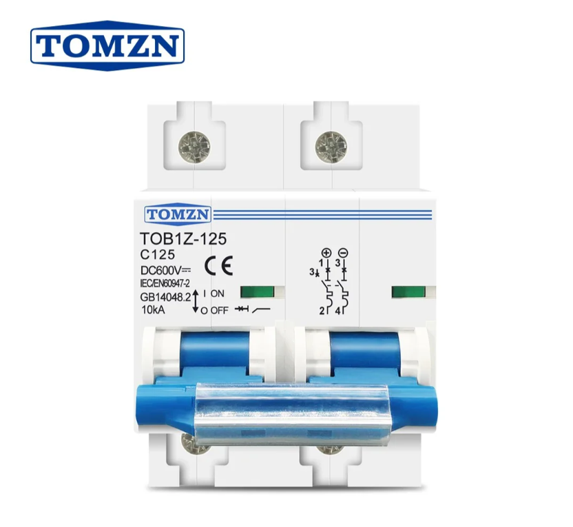 Tomzn 2P DC MCB Circuit Breaker 125A/100A